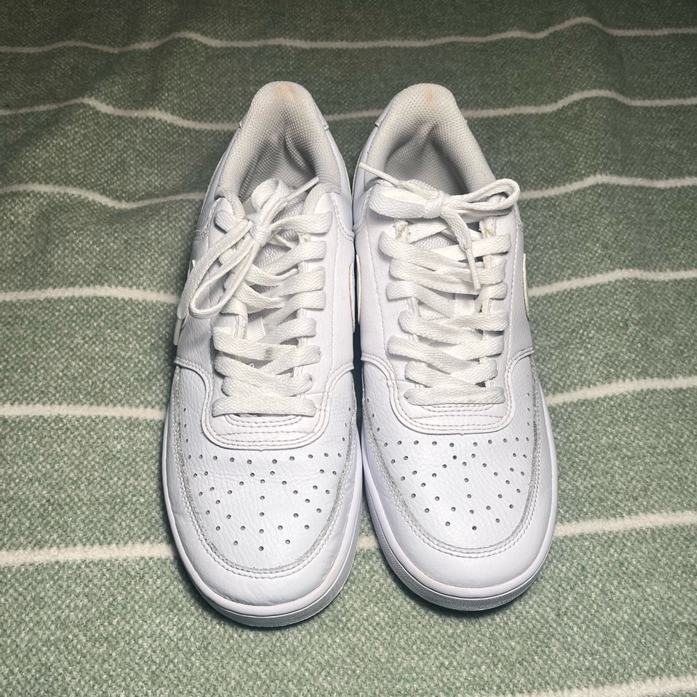 Nike White Low-Top Mesh Sneakers